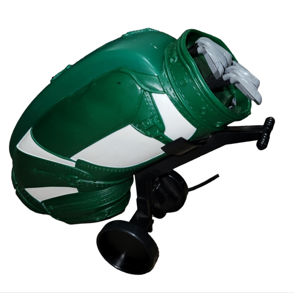 Vntg Golf Bag & Clubs Home Phone Corded Rolling Cart Landline Retro Push Button